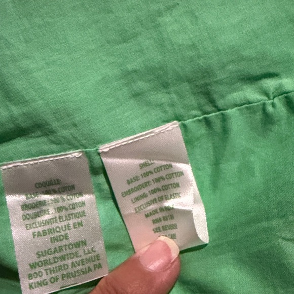 Lilly Pulitzer Asteria Cabana Green Daisy Dreams Eyelet Swing Dress (120) - Picture 7 of 7